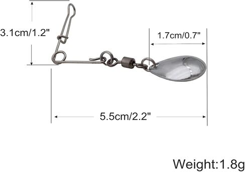 Fishing Spinner Blades Spinnerbait Smooth Nickel Spoons Rigs Fishing Spoons Lures Beetle Spins Pan Fish Bass Fishing Lures Accessories in Saudi Arabia