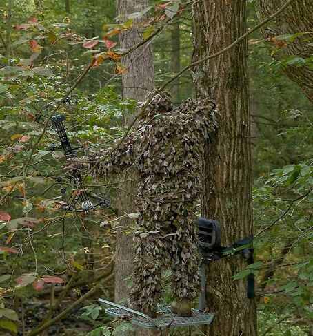 North Mountain Gear Woodland Camo Ghillie Suit 3D Leaf with Zippers and Pockets in Kuwait