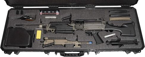 Case Club Case fits FN M249S in Pre-Cut, Waterproof, Wheeled Rifle Case with Accessory Box & Silica Gels to Help Prevent Gun Rust in Saudi Arabia