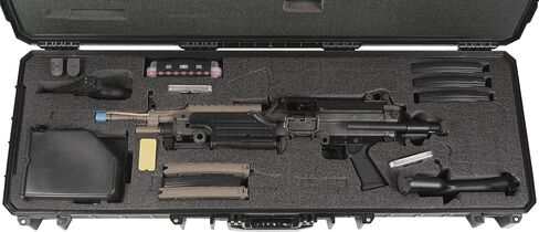 Case Club Case fits FN M249S in Pre-Cut, Waterproof, Wheeled Rifle Case with Accessory Box & Silica Gels to Help Prevent Gun Rust in Saudi Arabia