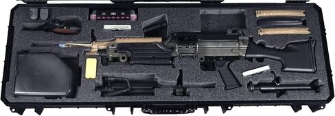 Case Club Case fits FN M249S in Pre-Cut, Waterproof, Wheeled Rifle Case with Accessory Box & Silica Gels to Help Prevent Gun Rust in Saudi Arabia