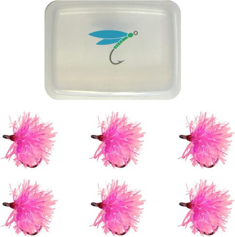 Thor Outdoor Crystal Flash Egg Fly with Case - Wet Fishing Flies for Steelhead Trout, Salmon, Panfish, Bluegill in Kuwait