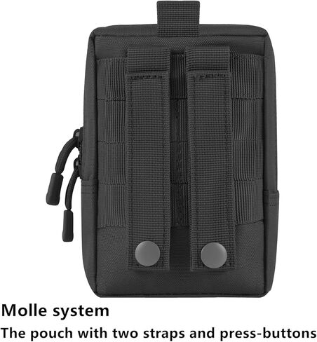 Molle Pouche، 5 قطع من الحقائب التكتيكية Molle Pouche أداة EDC جيب معلق على الخصر للصيد الرياضي باللون الأسود in Kuwait