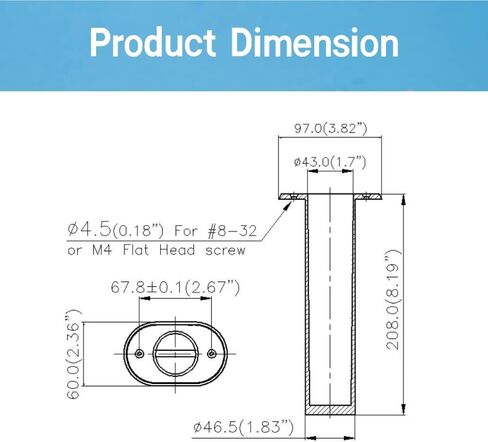 Norsea Fishing Rod Holder White Plastic with UV Resistant 90 Degree Flush Mount 4PCS for Yacht and Boats in Kuwait