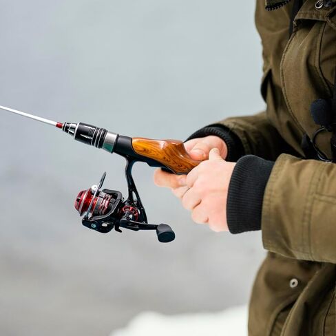 Tuxedo Sailor Ice Fishing Rod, Reinforced Fiber/Ultra-Light Material Pole - Detachable Design- Suitable for Outdoor Fishing/Ice Fishing. in Kuwait