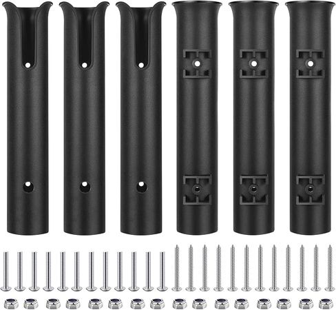 أنبوب حامل صنارة الصيد: 6 عبوات من أنبوب حامل قضيب القارب، أنبوب حامل أداة تثبيت جانبي القارب المحمول مع براغي حامل قضيب الصيد سهل التركيب in Kuwait