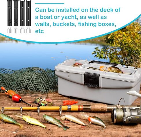 أنبوب حامل صنارة الصيد: 6 عبوات من أنبوب حامل قضيب القارب، أنبوب حامل أداة تثبيت جانبي القارب المحمول مع براغي حامل قضيب الصيد سهل التركيب in Kuwait