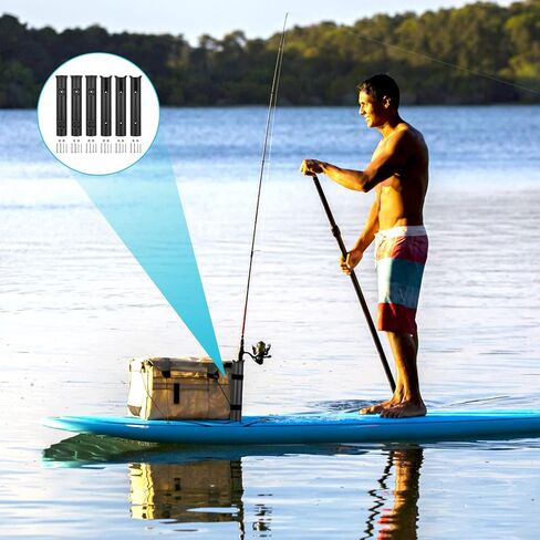 أنبوب حامل صنارة الصيد: 6 عبوات من أنبوب حامل قضيب القارب، أنبوب حامل أداة تثبيت جانبي القارب المحمول مع براغي حامل قضيب الصيد سهل التركيب in Kuwait