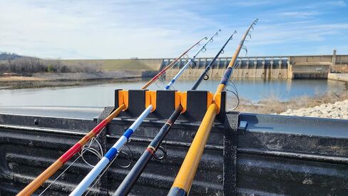 Rod Hauler Fishing Rod Holder for Pickup Trucks. Holds Up to 4 Fishing Rods at A Time. Includes 2 Straps in Saudi Arabia