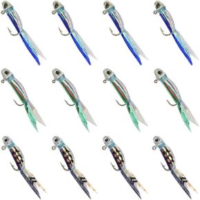YZD Silverside Minnow Crappie Jig 12 قطعة