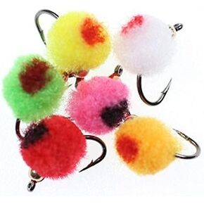 ZZWIF Salmon Trout Steelhead Egg Fly Kit Fly Fishing Lures Fly Fishing Flies Trout Dry Flies Wet Flies Trout Flies for Fly Fishing 12 Pcs/Box in Kuwait