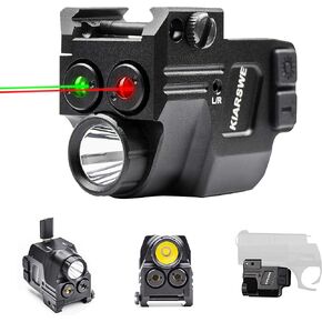 مجموعة إضاءة ليزر مقاومة للصدمات من Kiarswe، مجموعة ضوء ليزر أخضر 500 لومن، شعاع ليزر أحمر أخضر قابل لإعادة الشحن عبر USB in Kuwait