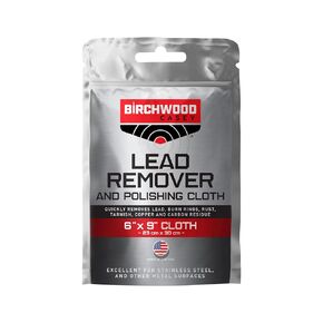 Birchwood Casey Lead Remover & Polishing Cloth | Durable Lightweight 6"x9" Cleaning Rag for Gun, Sporting Equipment, Home & Auto Use - No Package