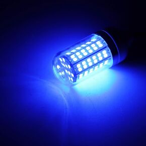 مصباح صيد السمك RTNLIT 12 فولت 15 وات LED، مصباح مكتشف الأسماك تحت الماء 108 LED، مكتشف طعم الصيد الليلي الغاطس يجذب الكرابي/الجمبري/الحبار/الكريل، IP68 مع سلك طاقة 5 متر ومشبك بطارية