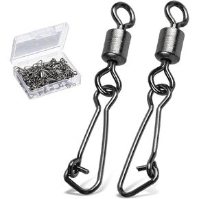 AMYSPORTS Saltwater Rolling Fishing Swivel Tackle High Strength Fishing Snap Barrel Freshwater Trolling Swivel Snaps Lock Lure Connector Accessories in Saudi Arabia