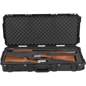 SKB Cases iSeries 3I-3614-CBD Hard Exterior Waterproof Double Custom Breakdown Shotgun Utility Case with Wheels and Trigger Release Latches, Black