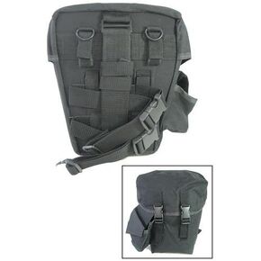 Black Nylon Drop-Leg Gas Mask Pouch in Saudi Arabia