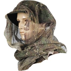 M-Tac Camo Mesh Sniper Veil - Tactical Military Neck Face Head Netting Scarf for Hunting Paintball Wild Photography in Saudi Arabia