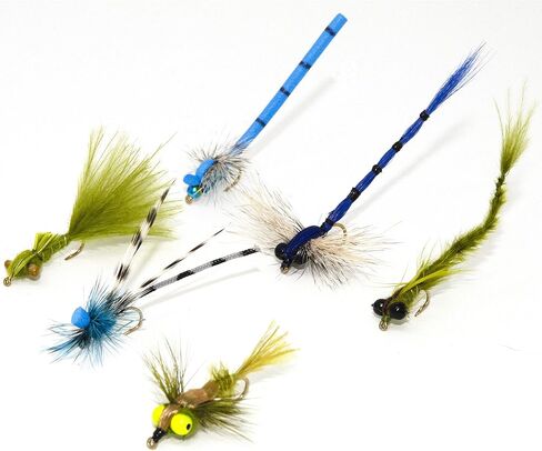 Outdoor Planet Favorite Fly Fishing Flies Assortment | Dry, Wet, Nymphs, Streamers, Wooly Buggers, Hopper, Caddis | Trout, Steelhead, Bass Fishing Lure Set in Kuwait