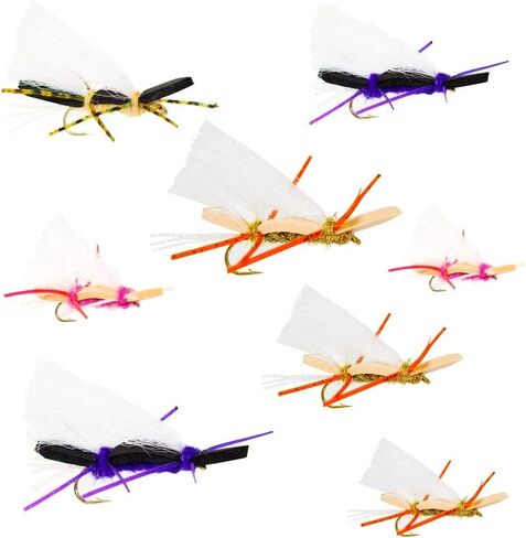 Outdoor Planet Favorite Fly Fishing Flies Assortment | Dry, Wet, Nymphs, Streamers, Wooly Buggers, Hopper, Caddis | Trout, Steelhead, Bass Fishing Lure Set in Kuwait