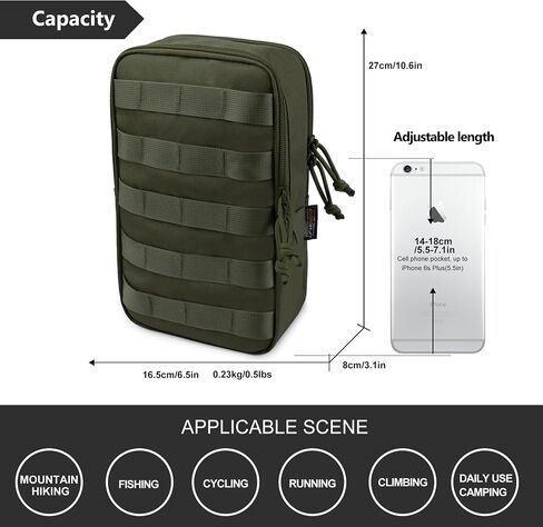 Mardingtop Molle Tactical Utility Pouch, EDC Admin Pouch Bag, Molle Attachment Military Modular Attachment in Kuwait