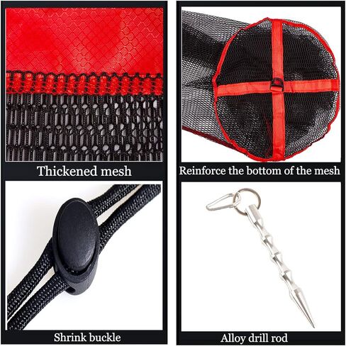 شبكة حقيبة صيد الأسماك بالرمح، شبكة صيد محمولة، سلة Fsih، شبكة صيد الأسماك، قفص Fsih، للغوص وصيد الأسماك، ملحقات صيد الأسماك على شكل جراد الصيادين in Kuwait