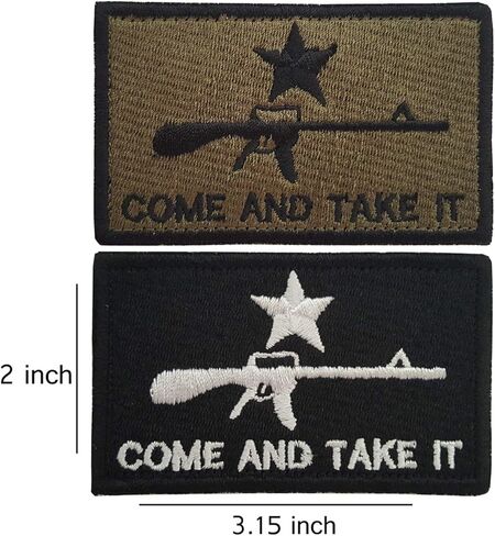 Lightbird 6 PCS Come and Take It & Texas State Flag Tactical Patches, High Density Embroidered Military Morale Decorative Patch in Kuwait