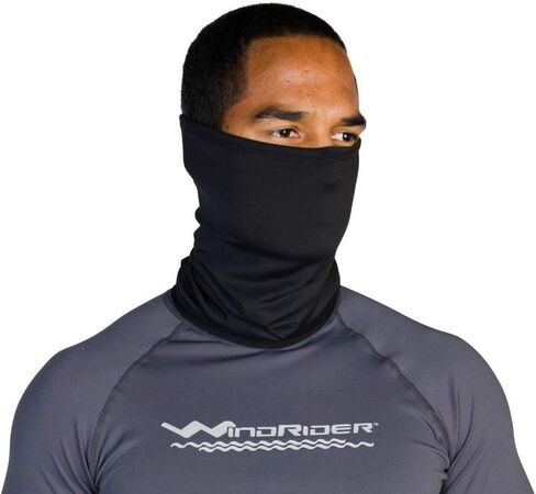 WindRider UPF 50+ Sun Protection Neck Gaiter for Fishing, Biking, Skiing: Elevate Your Outdoor Experience with SunShield Pro (Black) in Kuwait