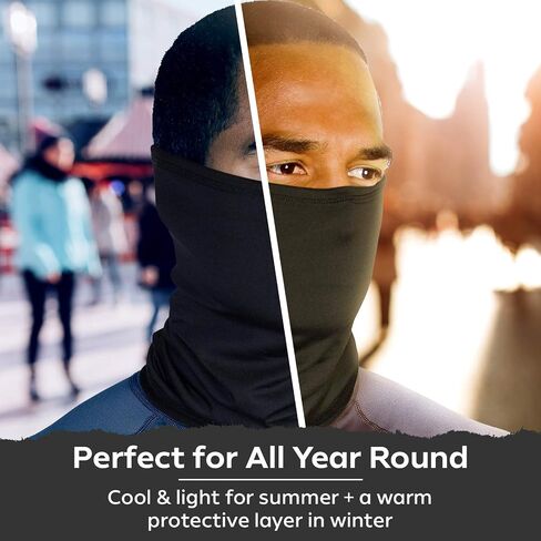 WindRider UPF 50+ Sun Protection Neck Gaiter for Fishing, Biking, Skiing: Elevate Your Outdoor Experience with SunShield Pro (Black) in Kuwait