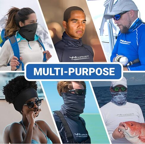 WindRider UPF 50+ Sun Protection Neck Gaiter for Fishing, Biking, Skiing: Elevate Your Outdoor Experience with SunShield Pro (Black) in Kuwait