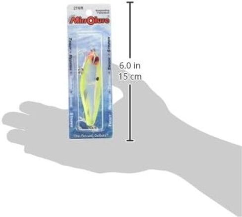 MirrOlure 27MR-CH 3-1/8-Inches Mirrodine Fishing Lure, XL, 3 1/8 Inch , 9/16 oz, Chat Bk-Bel/Silver in Saudi Arabia
