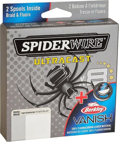 SpiderWire UltraCast Braided Fishing Line with Berkley Vanish Dual Fishing Spool in Kuwait