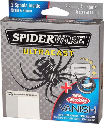 SpiderWire UltraCast Braided Fishing Line with Berkley Vanish Dual Fishing Spool in Kuwait