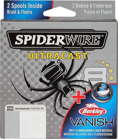SpiderWire UltraCast Braided Fishing Line with Berkley Vanish Dual Fishing Spool in Kuwait