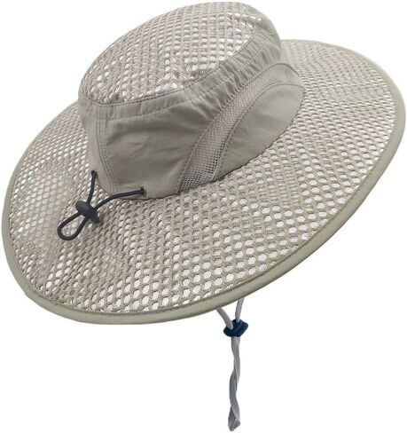 LETHMIK Sunscreen Cooling Hat, Heatstroke Protection Cap, Wide Brim Boonie Hat for Fishing, Hiking, Camping, Gardening, Beach in Kuwait