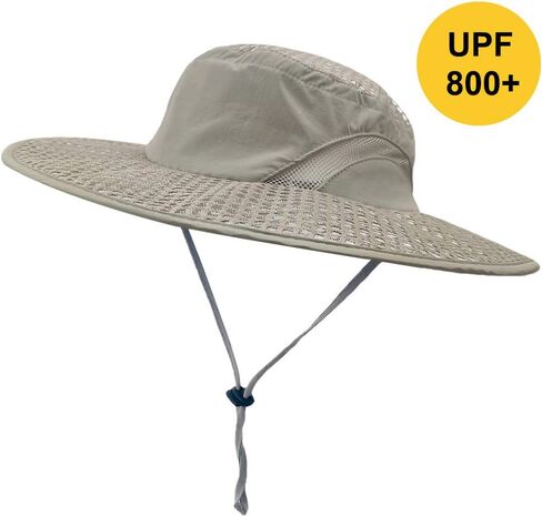 LETHMIK Sunscreen Cooling Hat, Heatstroke Protection Cap, Wide Brim Boonie Hat for Fishing, Hiking, Camping, Gardening, Beach in Kuwait