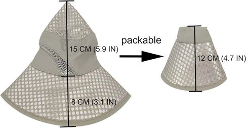 LETHMIK Sunscreen Cooling Hat, Heatstroke Protection Cap, Wide Brim Boonie Hat for Fishing, Hiking, Camping, Gardening, Beach in Kuwait