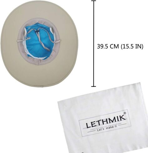 LETHMIK Sunscreen Cooling Hat, Heatstroke Protection Cap, Wide Brim Boonie Hat for Fishing, Hiking, Camping, Gardening, Beach in Kuwait