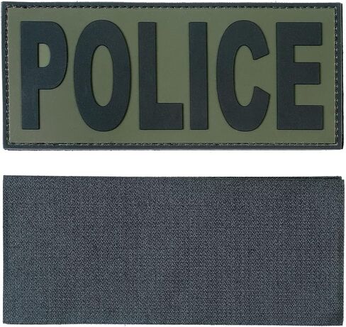 SdTacDuGe PVC مثبت خطاف للشرطة للسترة العسكرية التكتيكية القتالية لمعدات إنفاذ القانون (قاعدة خضراء مع نص أسود، 7x3 بوصة، 2 حزمة) (7 بوصة * 3 بوصة، أخضر حارس وأسود) in Kuwait