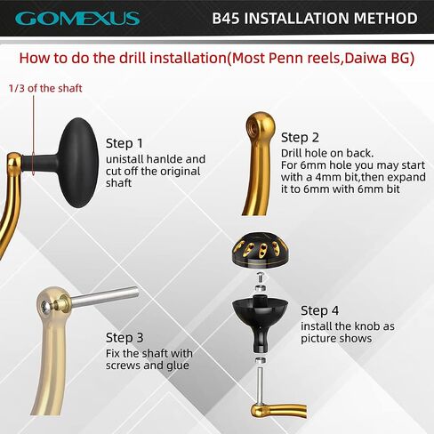 GOMEXUS Power Knob Compatible for Shimano Stradic FK 5000 Saragosa SW Direct Talica Tekota SpeedMaster Drill Fitment Saltwater Reel Knob 45mm Metal in Saudi Arabia