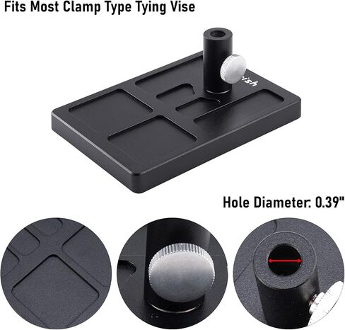 Dr.Fish Fly Tying Pedestal Base for Clamp Fly Tying Vise Fly Tying Tools Material Organizer Holder One Size Fits Most Travel Portable in Saudi Arabia