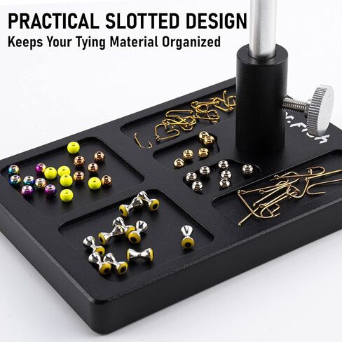 Dr.Fish Fly Tying Pedestal Base for Clamp Fly Tying Vise Fly Tying Tools Material Organizer Holder One Size Fits Most Travel Portable in Saudi Arabia
