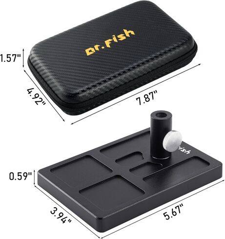 Dr.Fish Fly Tying Pedestal Base for Clamp Fly Tying Vise Fly Tying Tools Material Organizer Holder One Size Fits Most Travel Portable in Saudi Arabia