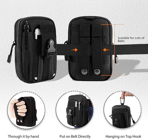 شنطة تكتيكية مولي شنطة بحزام اي دي سي للرجال، شنطة متعددة الاغراض لحمل الجوال وشنطة ادوات الصيد (عبوة من قطعتين) in Kuwait