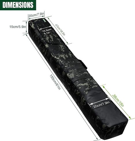 حقيبة صنارة صيد قابلة للطي من Rodeel، حقيبة تخزين محمولة لقضيب الصيد in Kuwait