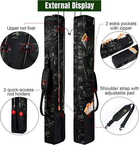 حقيبة صنارة صيد قابلة للطي من Rodeel، حقيبة تخزين محمولة لقضيب الصيد in Kuwait