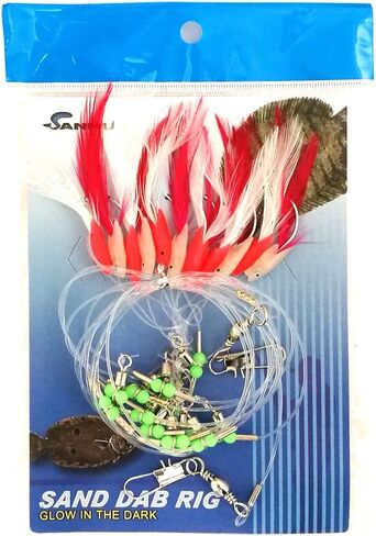 Sand Dab Rigs #C 12 Hook Glow in Dark 3 Packs in Saudi Arabia