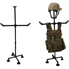 درع الجسم حامل الحديد التكتيكية والعتاد الوقوف العسكرية وإنفاذ القانون والعتاد حامل خوذة سترة حزام رف شاشة in Kuwait