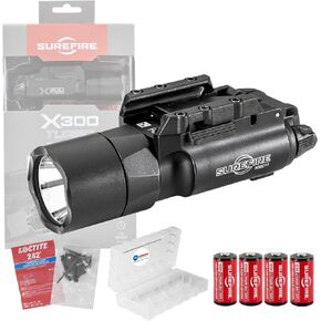 Lumintrail Sure Fire X300T-A Turbo Black Weaponlight High Candela LED with Two 123A Batteries and Battery Box