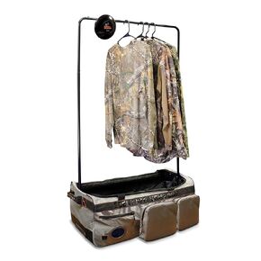 Scent Crusher Halo Series Covert Closet - Roller Bag Converts to Portable Closet, Includes The Halo Battery-Operated Generator to Remove Odors on Hunting Gear and Equipment in Kuwait